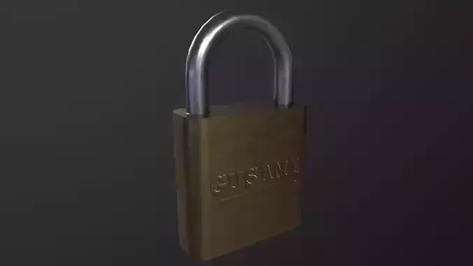 Openable padlock 3D Model