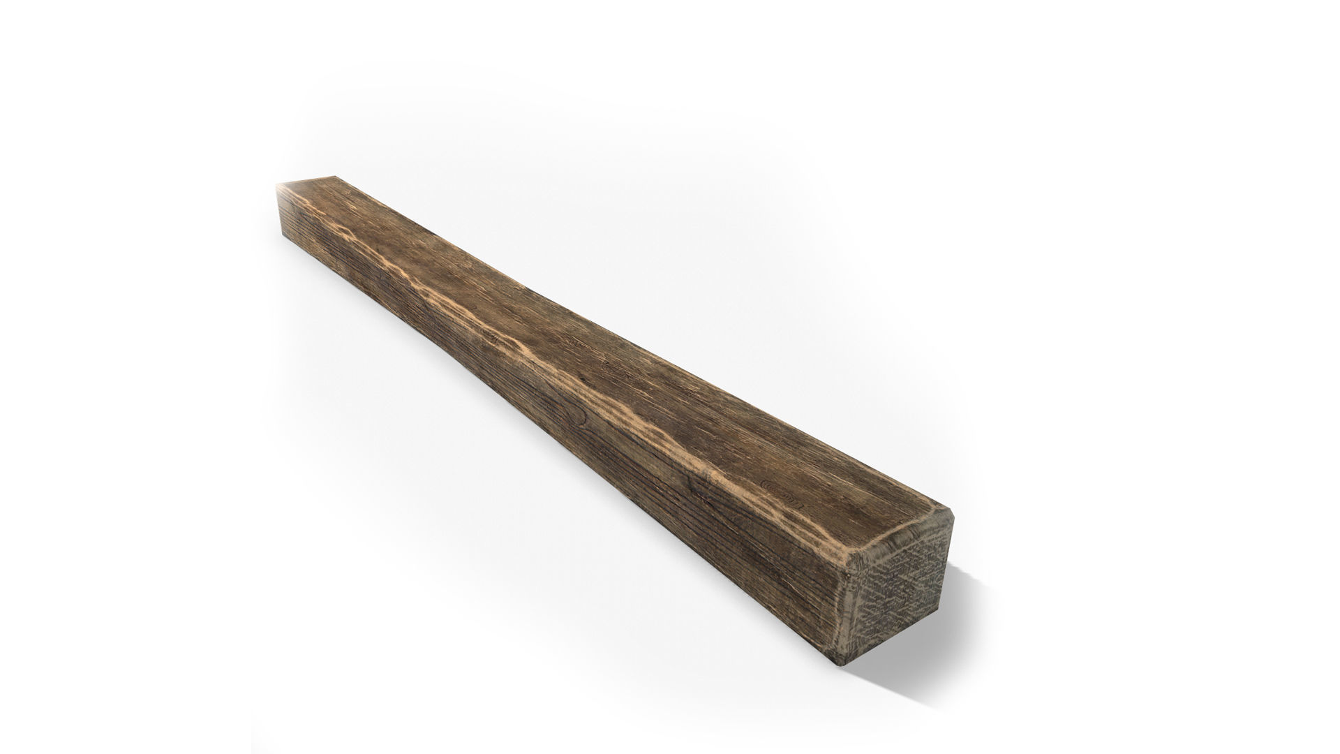 Square Wood Log Low-poly 3D model_1