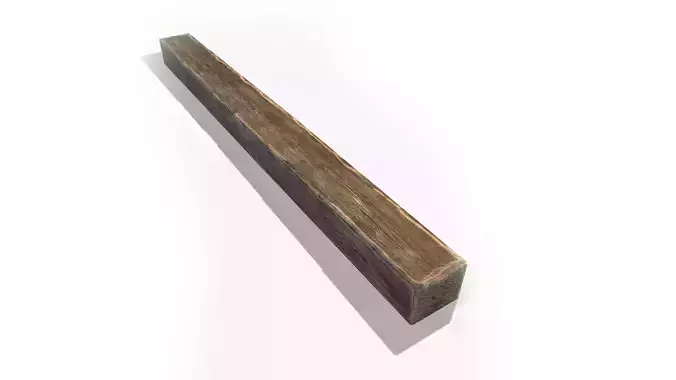 Square Wood Log Low-poly 3D model