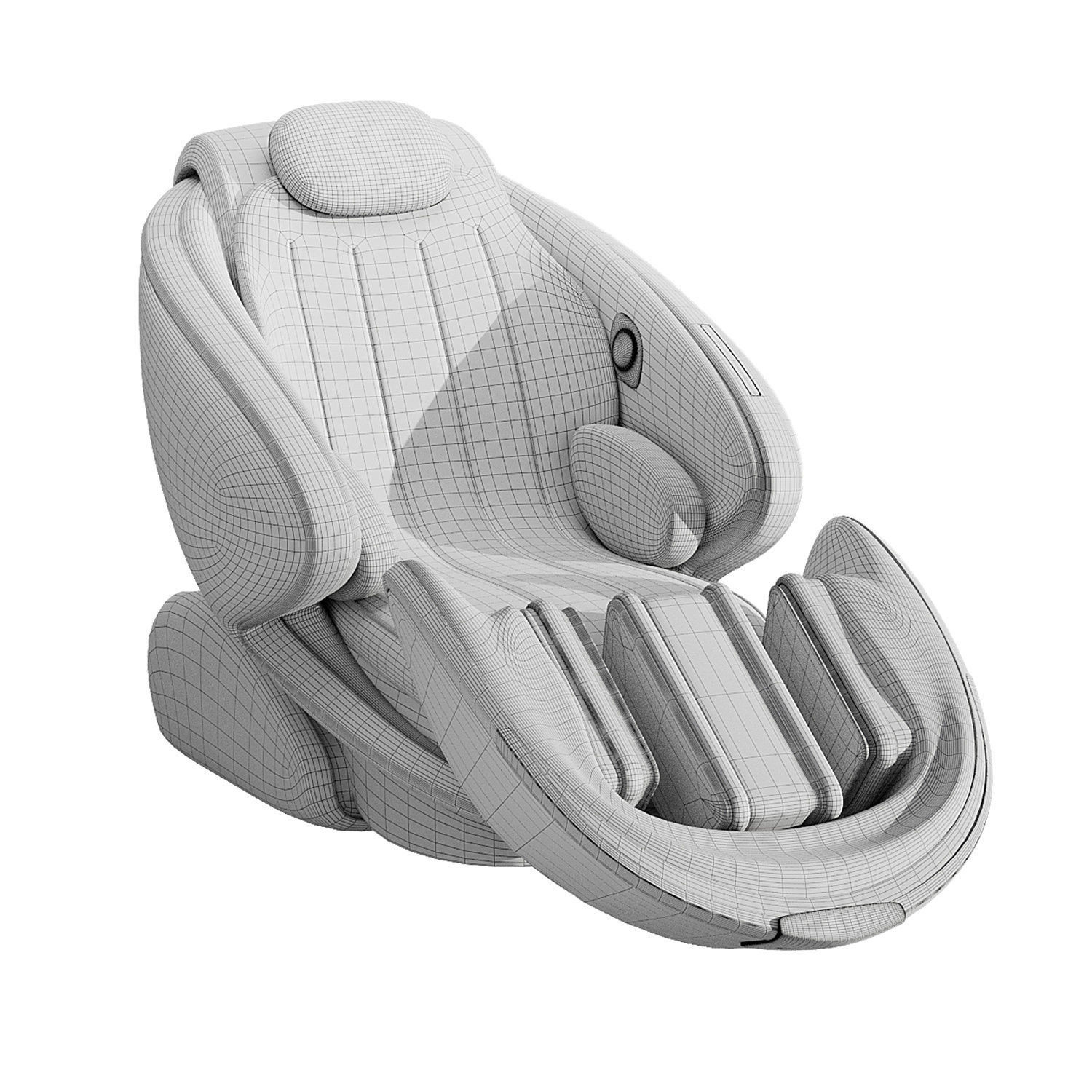 Space capsule massage chair gives you future massage  Low-poly 3D model_2