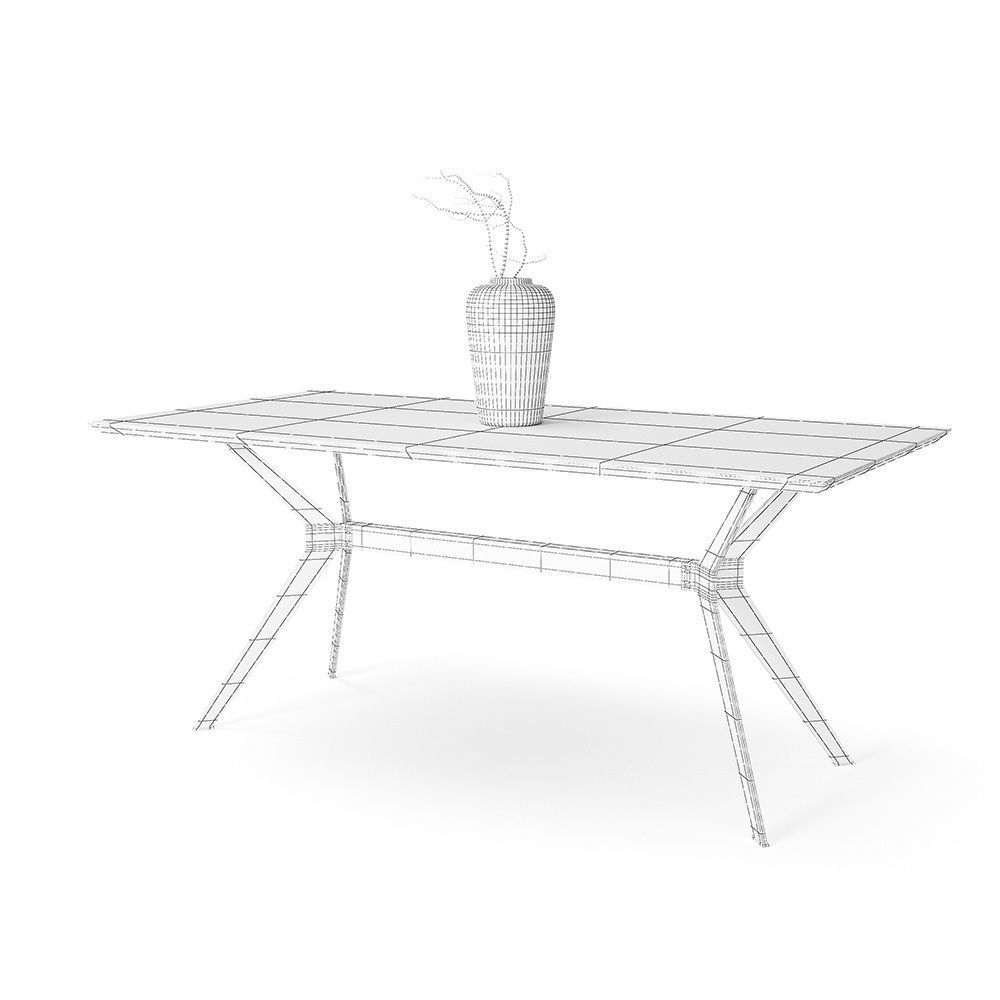 Downtown dining table 3D model_12