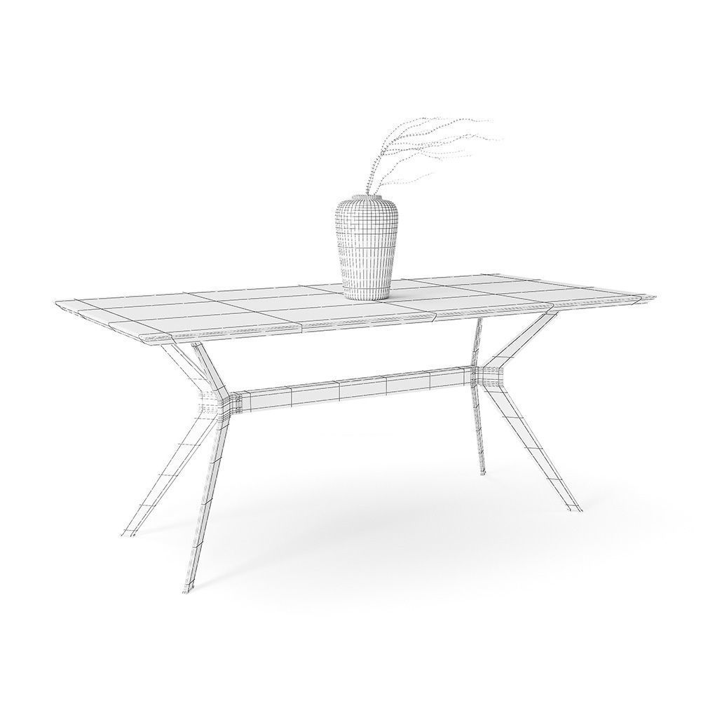 Downtown dining table 3D model_10