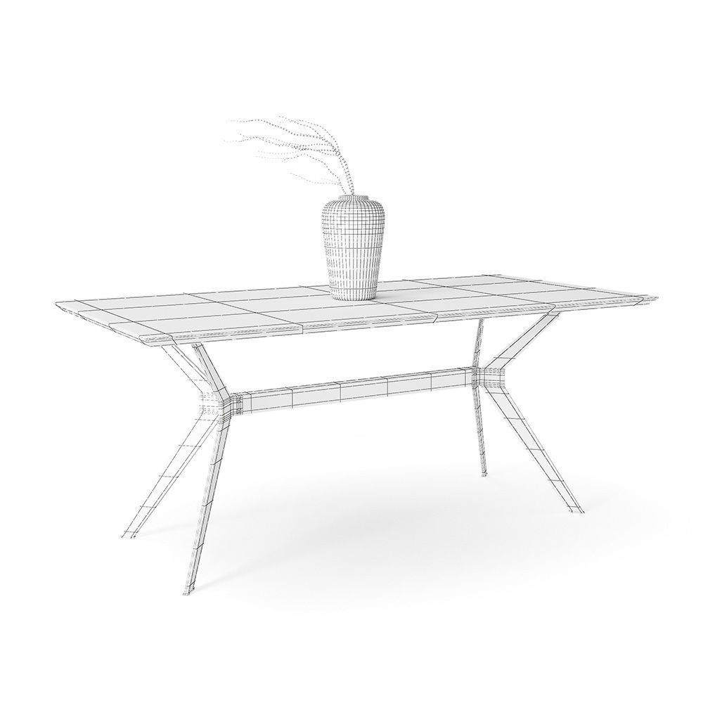 Downtown dining table 3D model_7