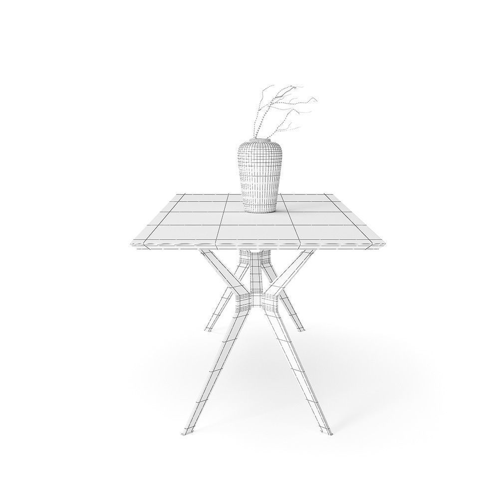 Downtown dining table 3D model_11