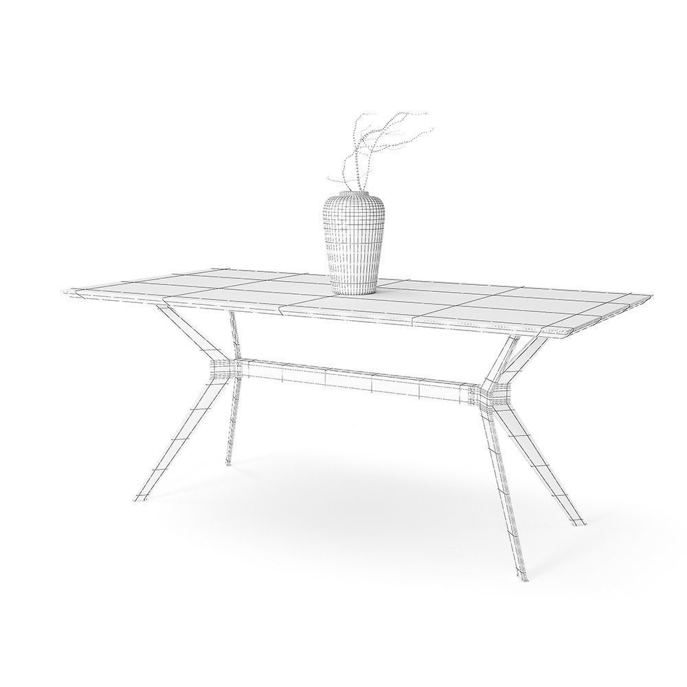 Downtown dining table 3D model_9