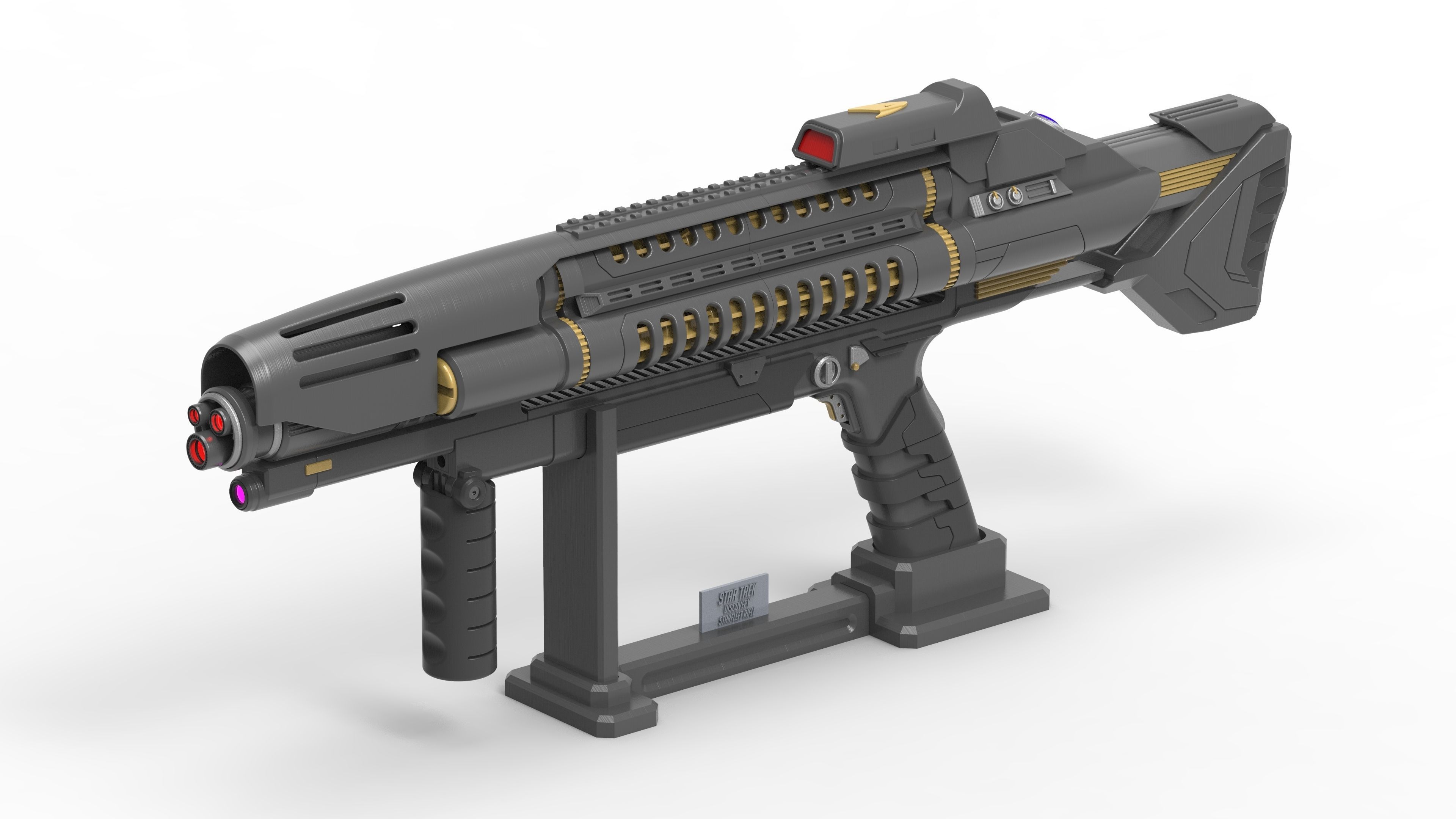 Starfleet Phaser - Star Trek Discovery - Commercial - Printable 3D print model_2