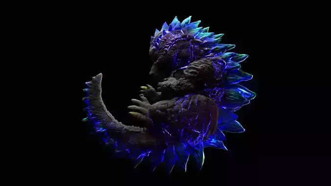 BABY GODZILLA LIGHT 3D print model