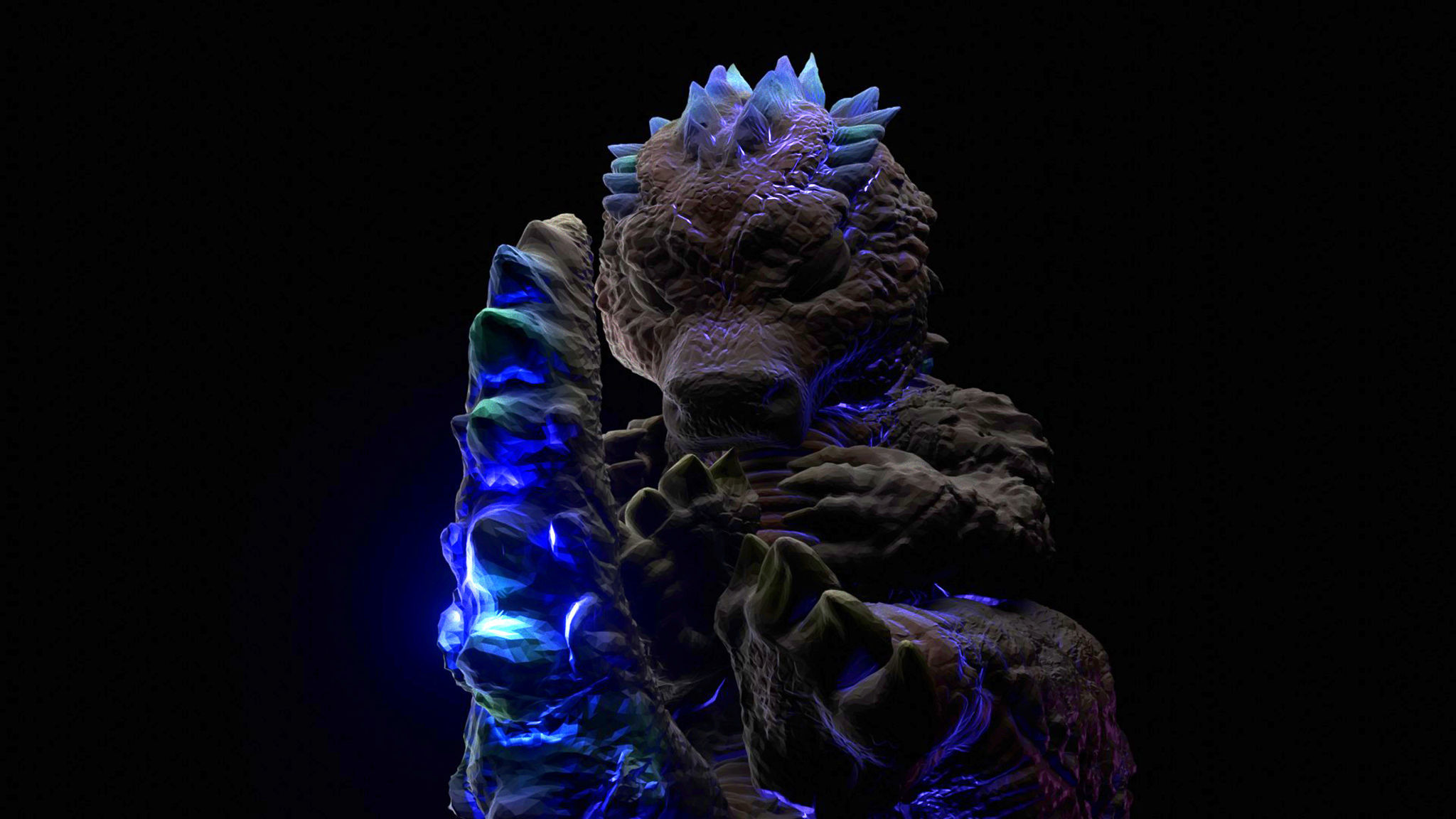 BABY GODZILLA LIGHT 3D print model_5