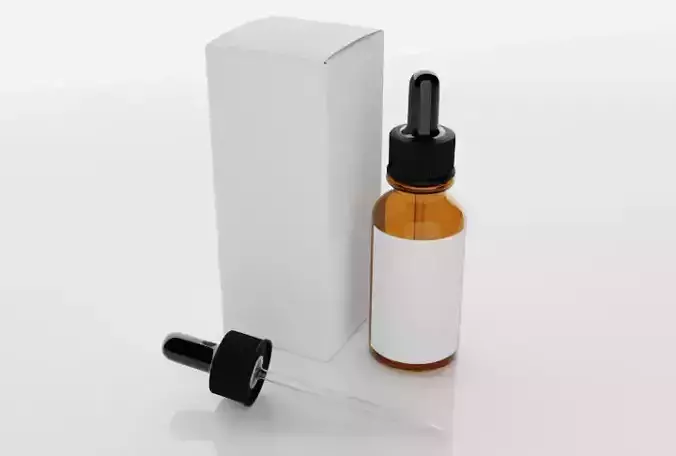 Dropper bottle with box