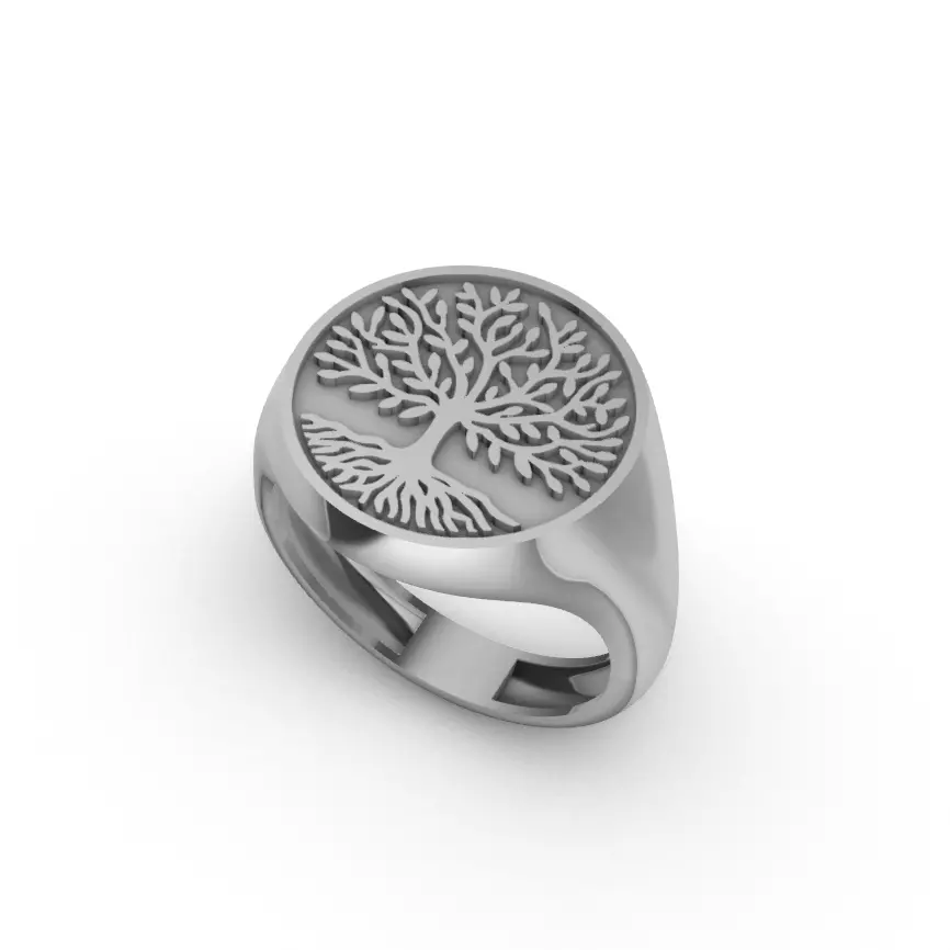 Anillo arbol de la vida 3D print model