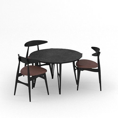 Table And Chairs 3D 3D model
