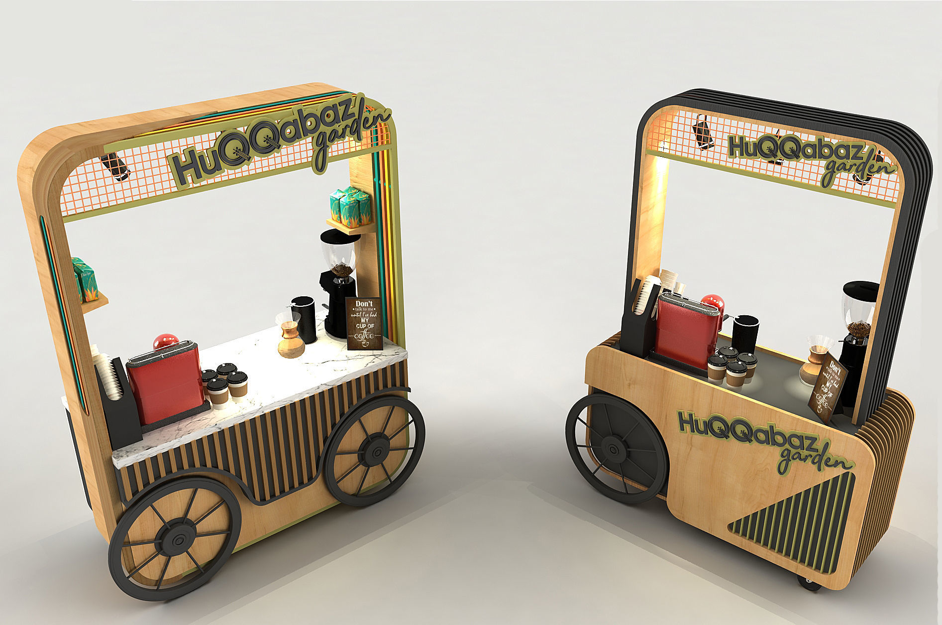POP Stand 3D model 3D model coffee car new model 3D model_1