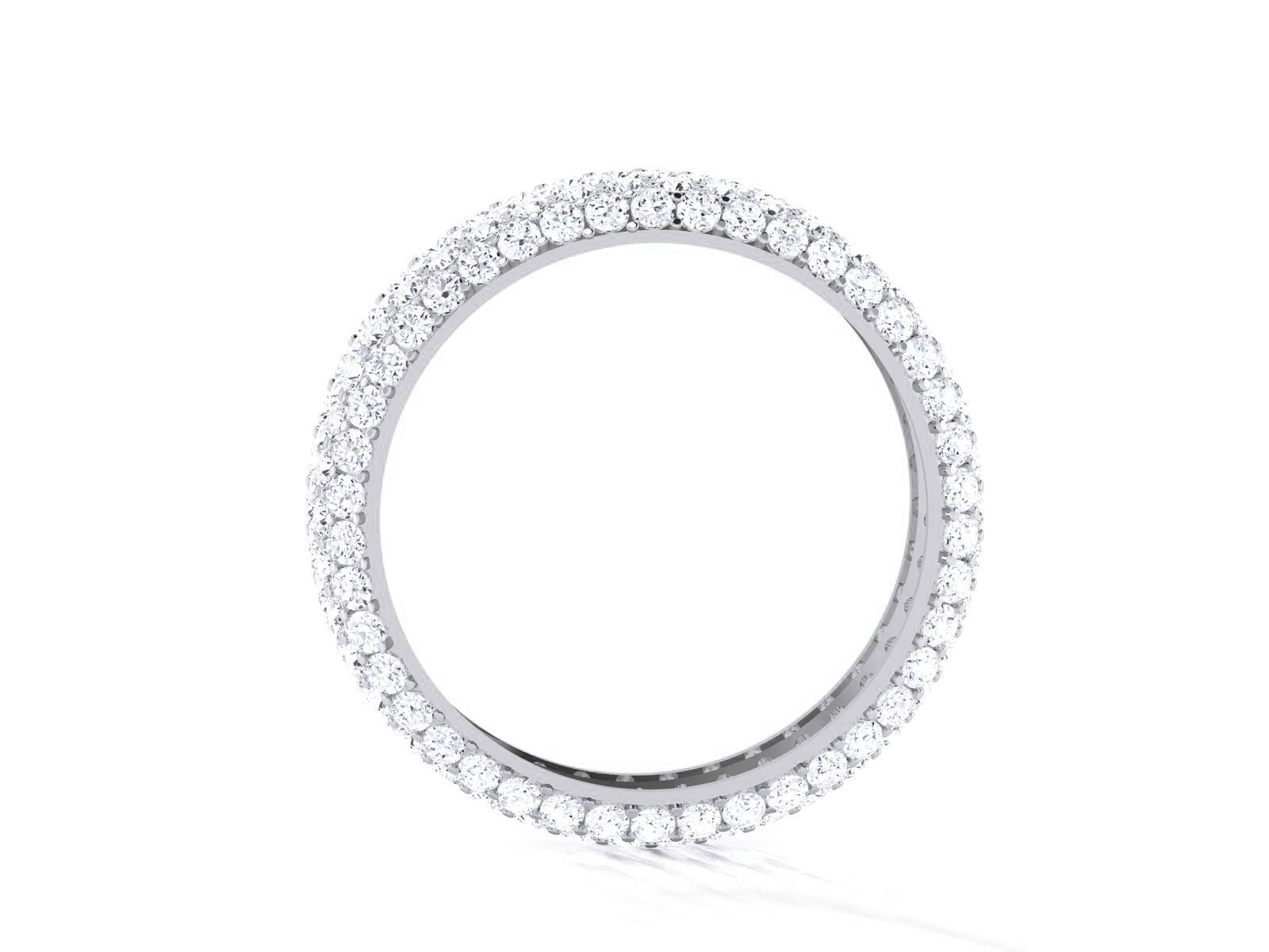 Diamond Band Ring 3dm render detail 3D print model_7