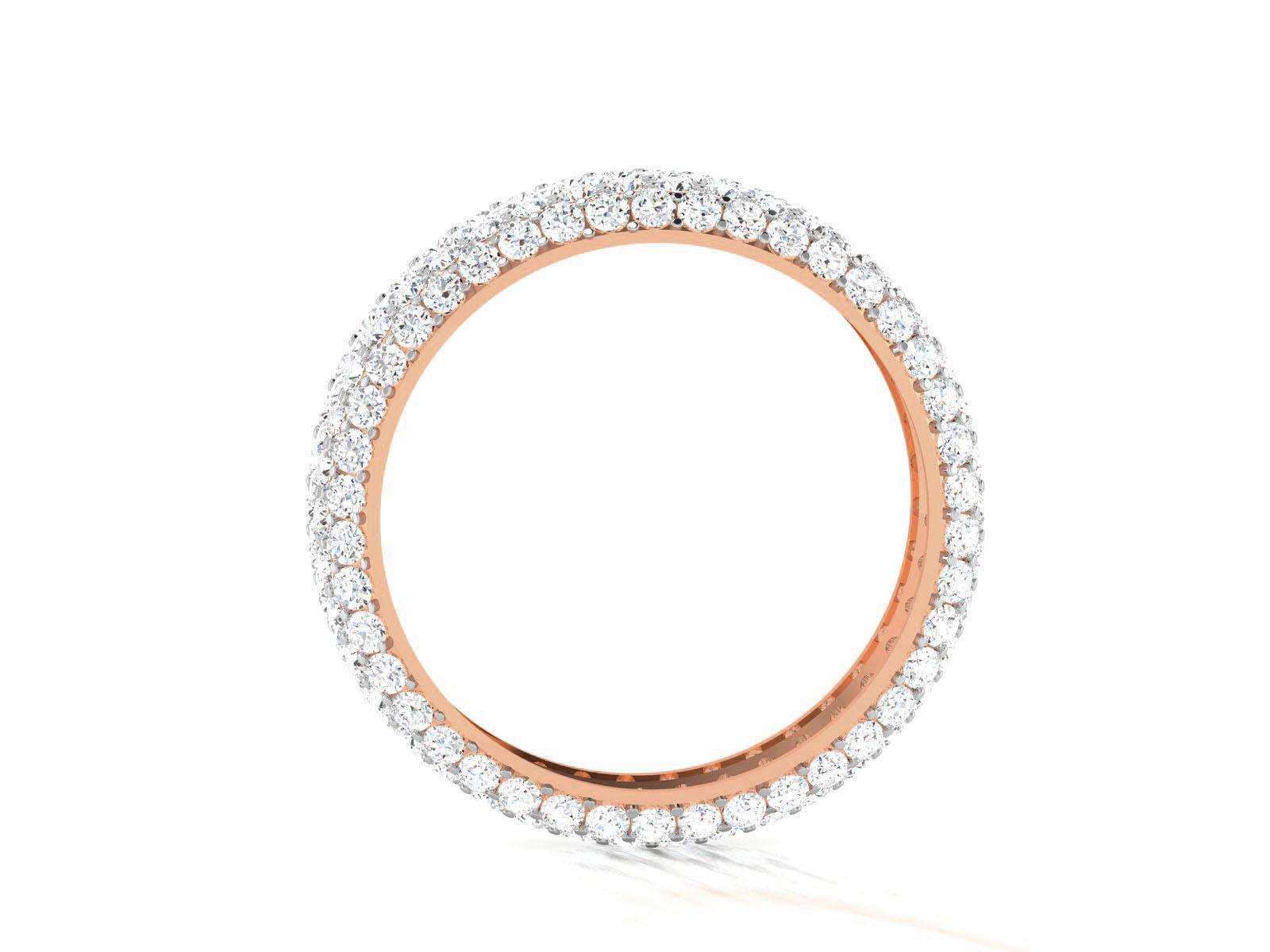 Diamond Band Ring 3dm render detail 3D print model_6