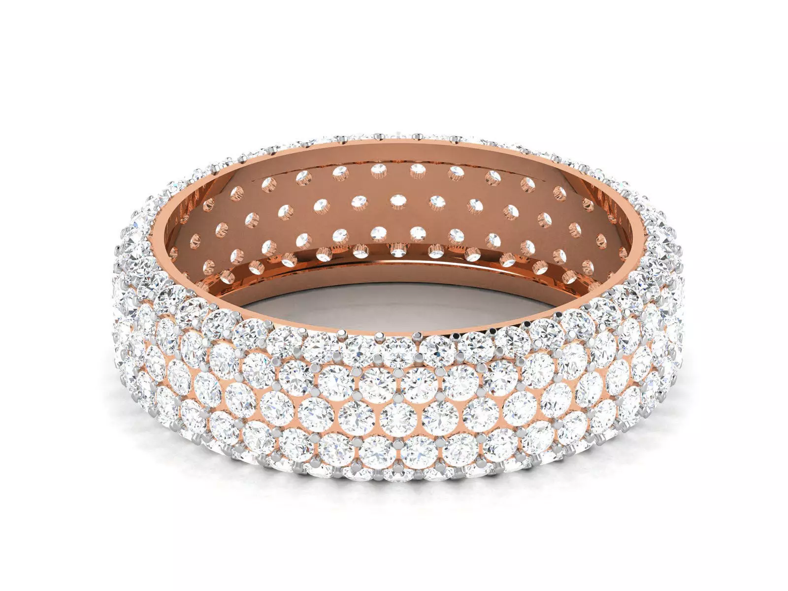 Diamond Band Ring 3dm render detail 3D print model_0