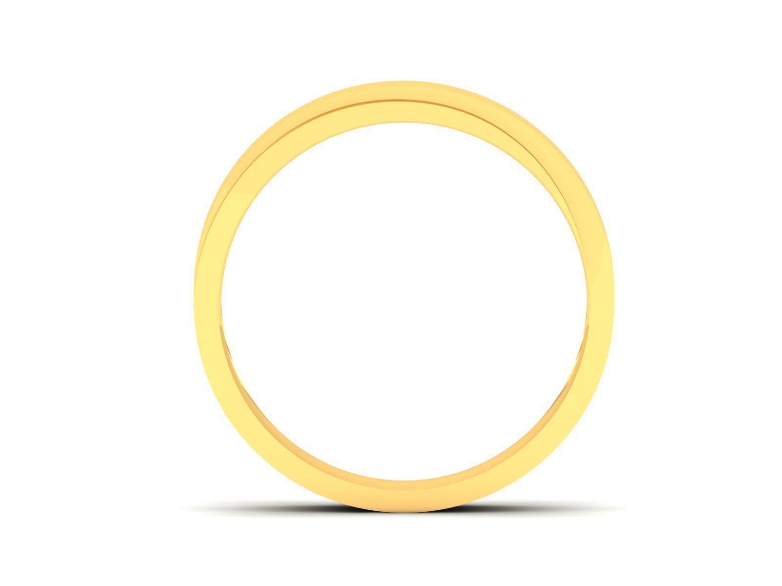 Plain Gold Band Ring 3dm render detail 3D print model_6