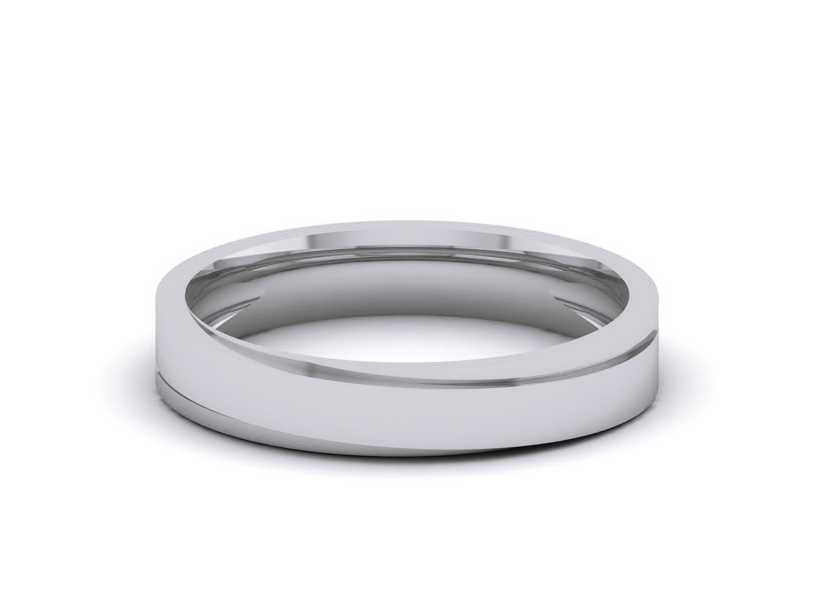 Plain Gold Band Ring 3dm render detail 3D print model_12