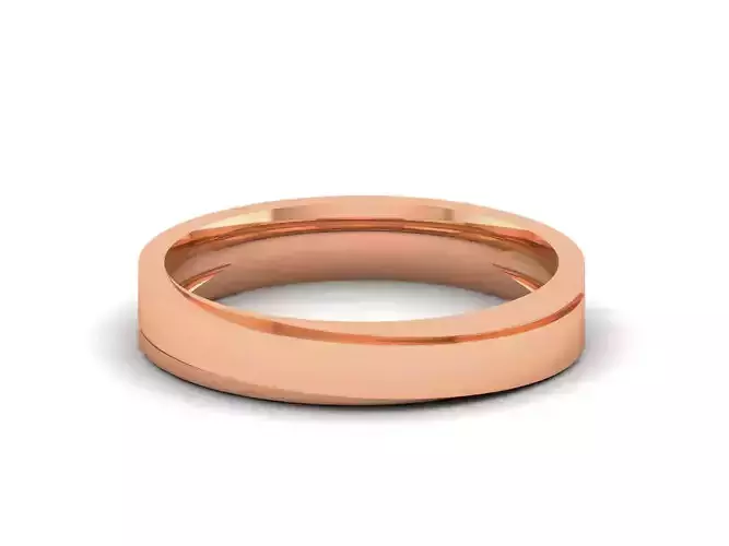 Plain Gold Band Ring 3dm render detail 