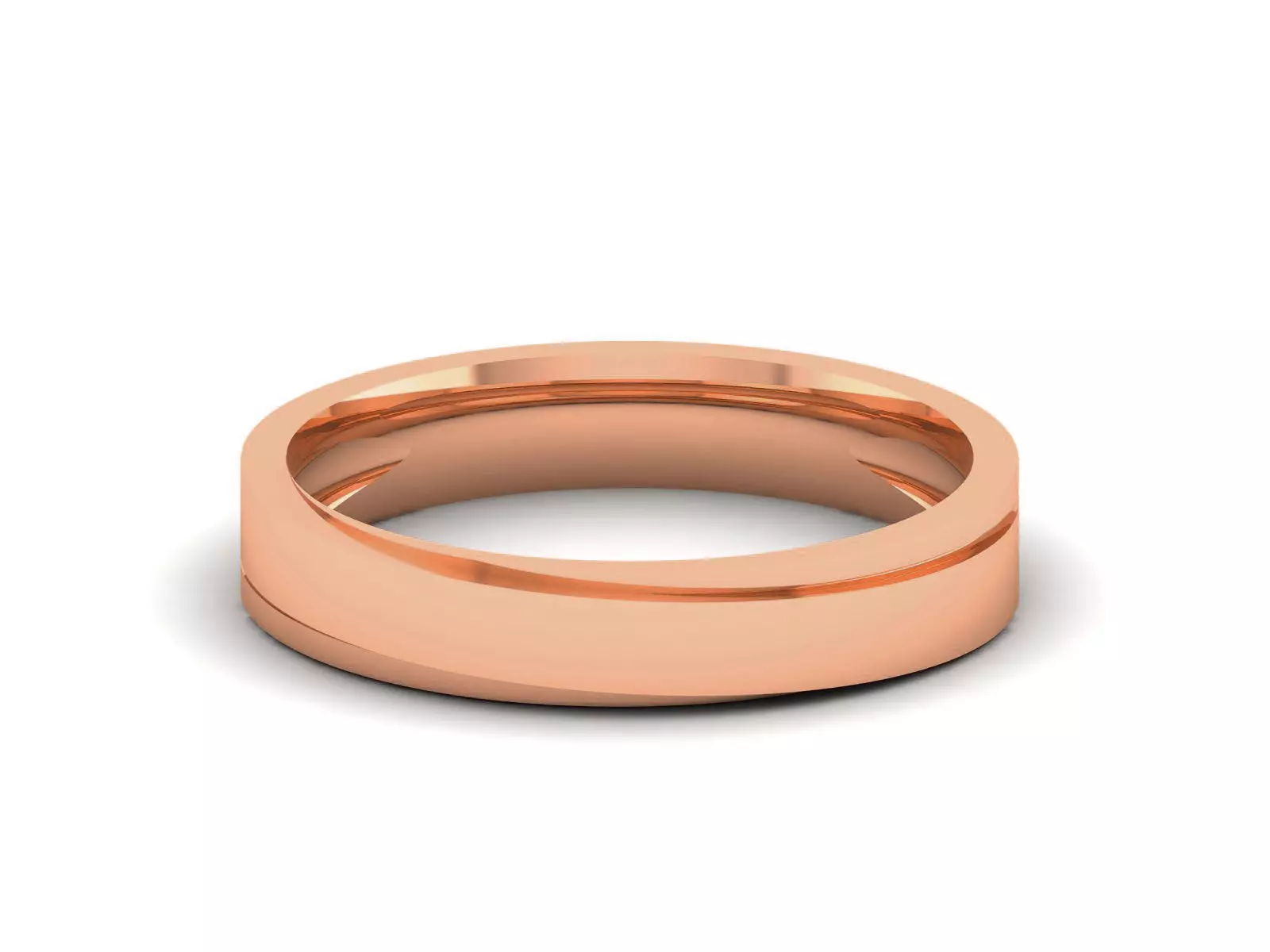 Plain Gold Band Ring 3dm render detail 3D print model_0