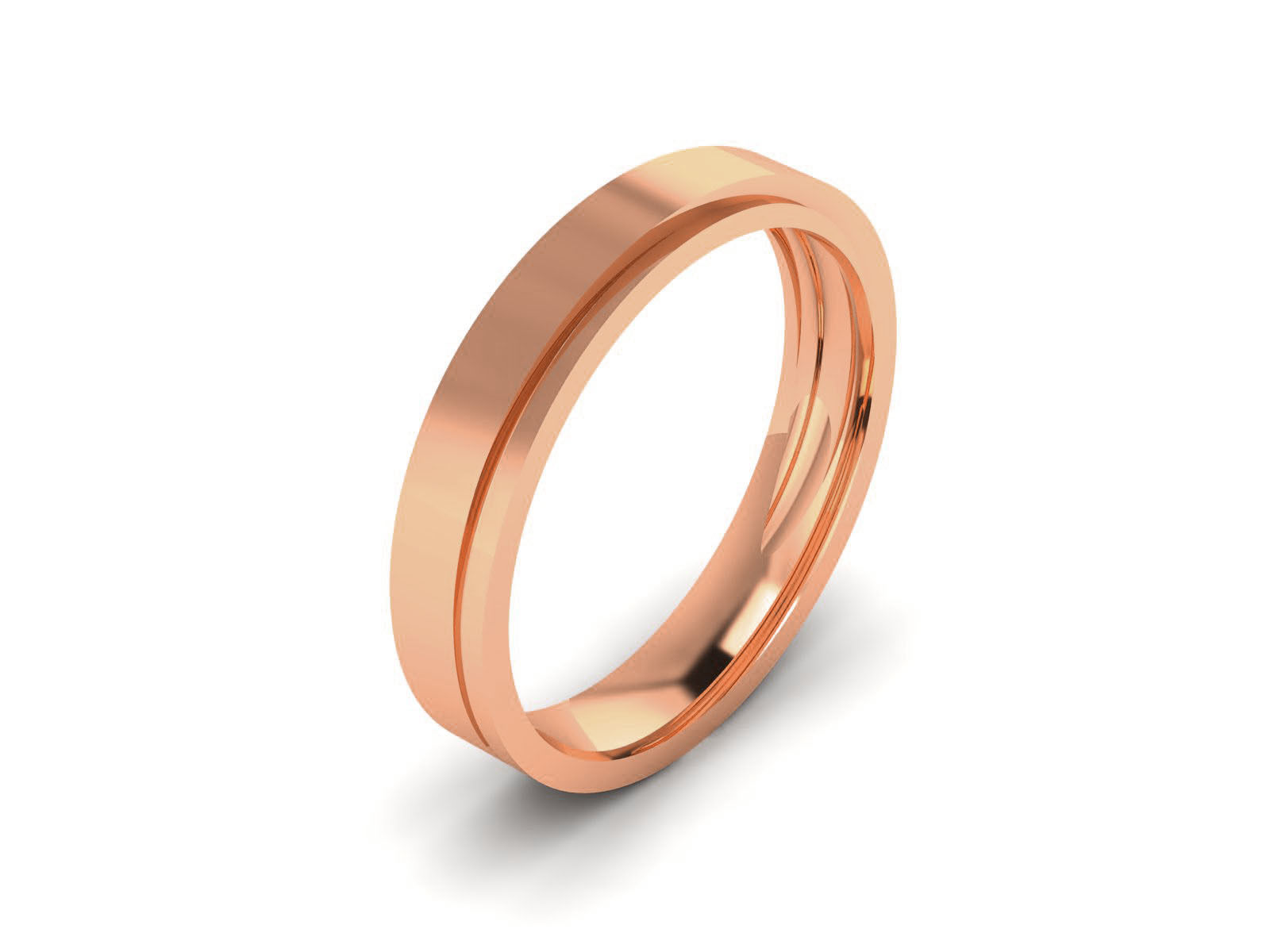 Plain Gold Band Ring 3dm render detail 3D print model_2