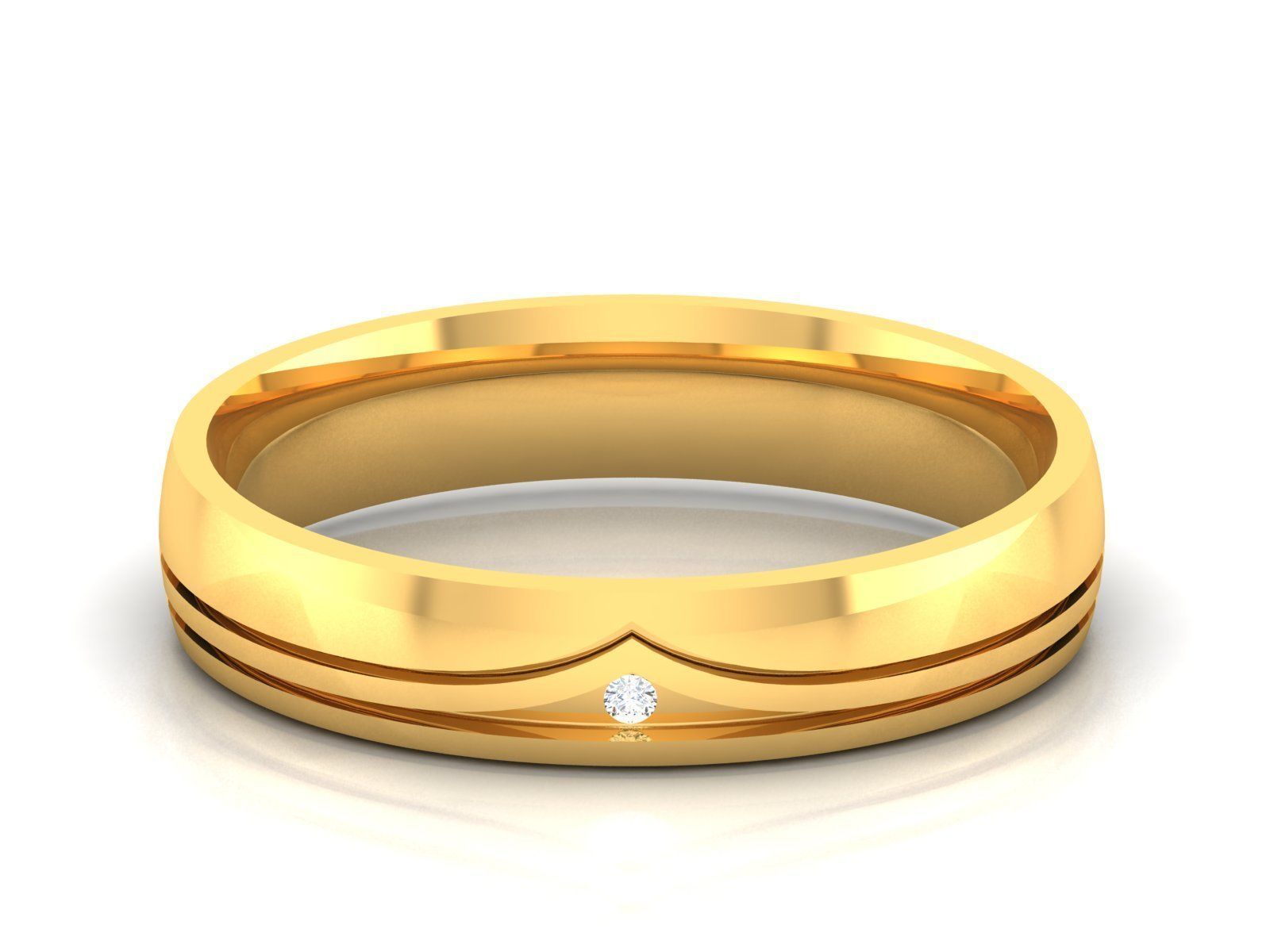 Diamond Band Ring 3dm render detail 3D print model_11