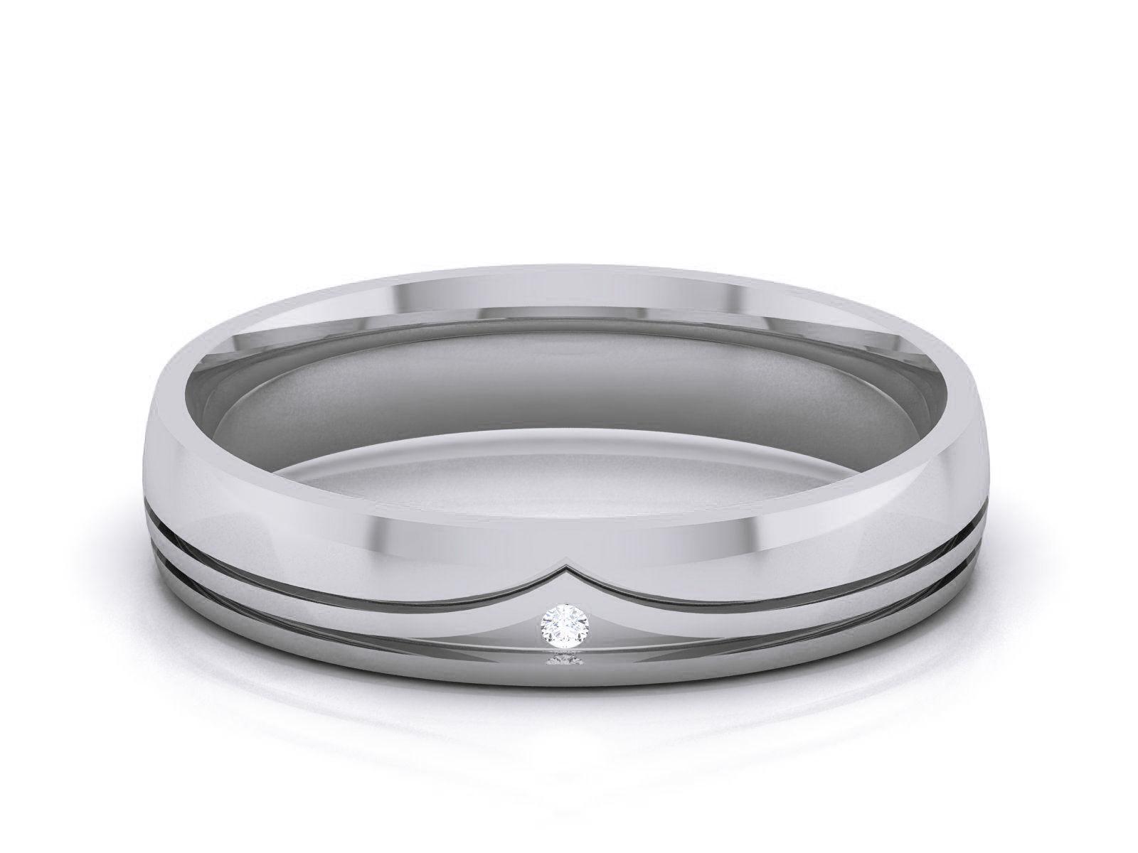 Diamond Band Ring 3dm render detail 3D print model_12