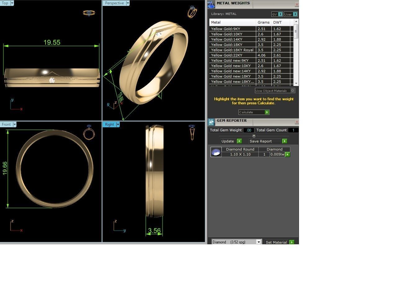 Diamond Band Ring 3dm render detail 3D print model_1