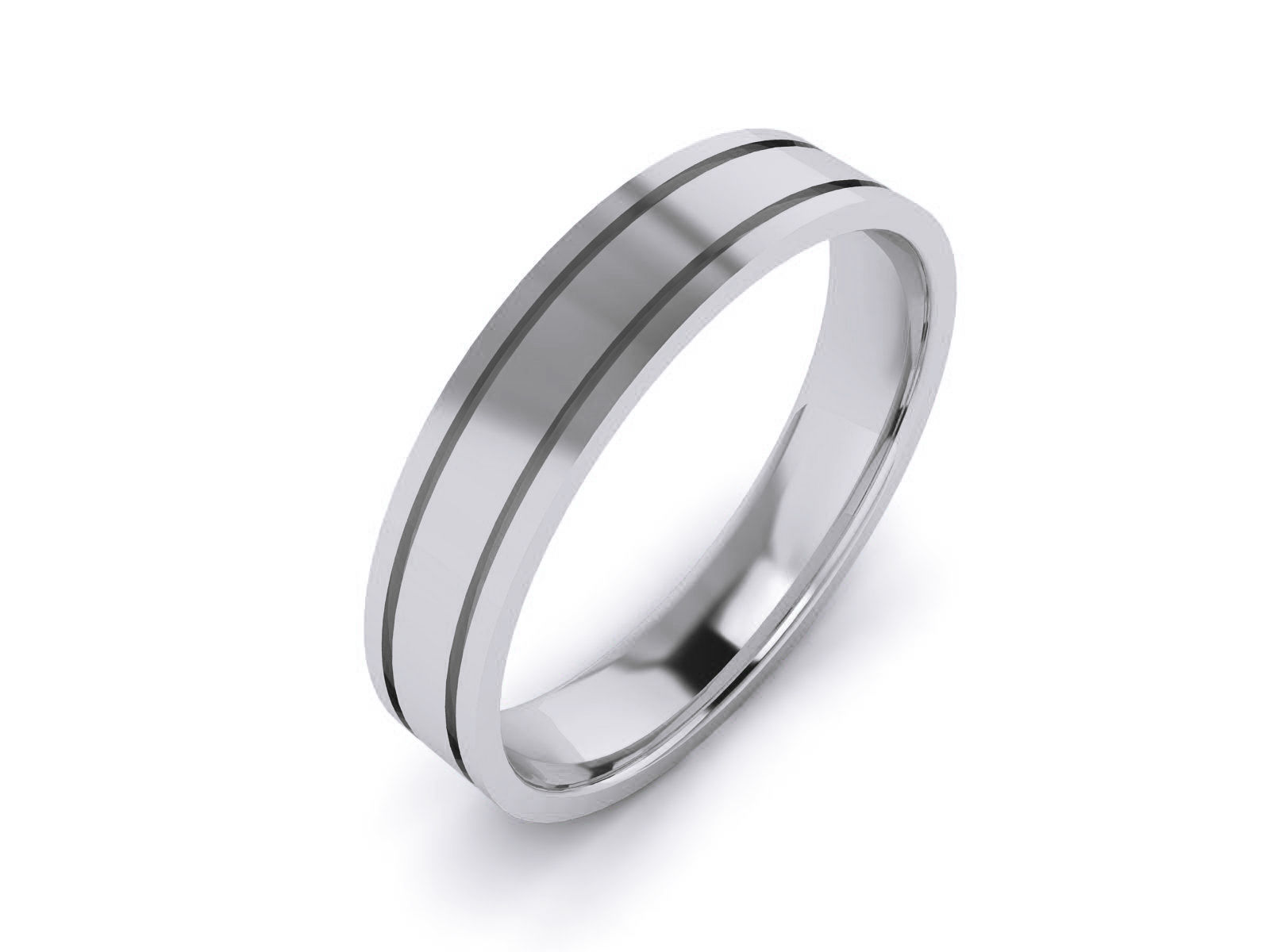 Plain Gold Band Ring 3dm render detail 3D print model_15