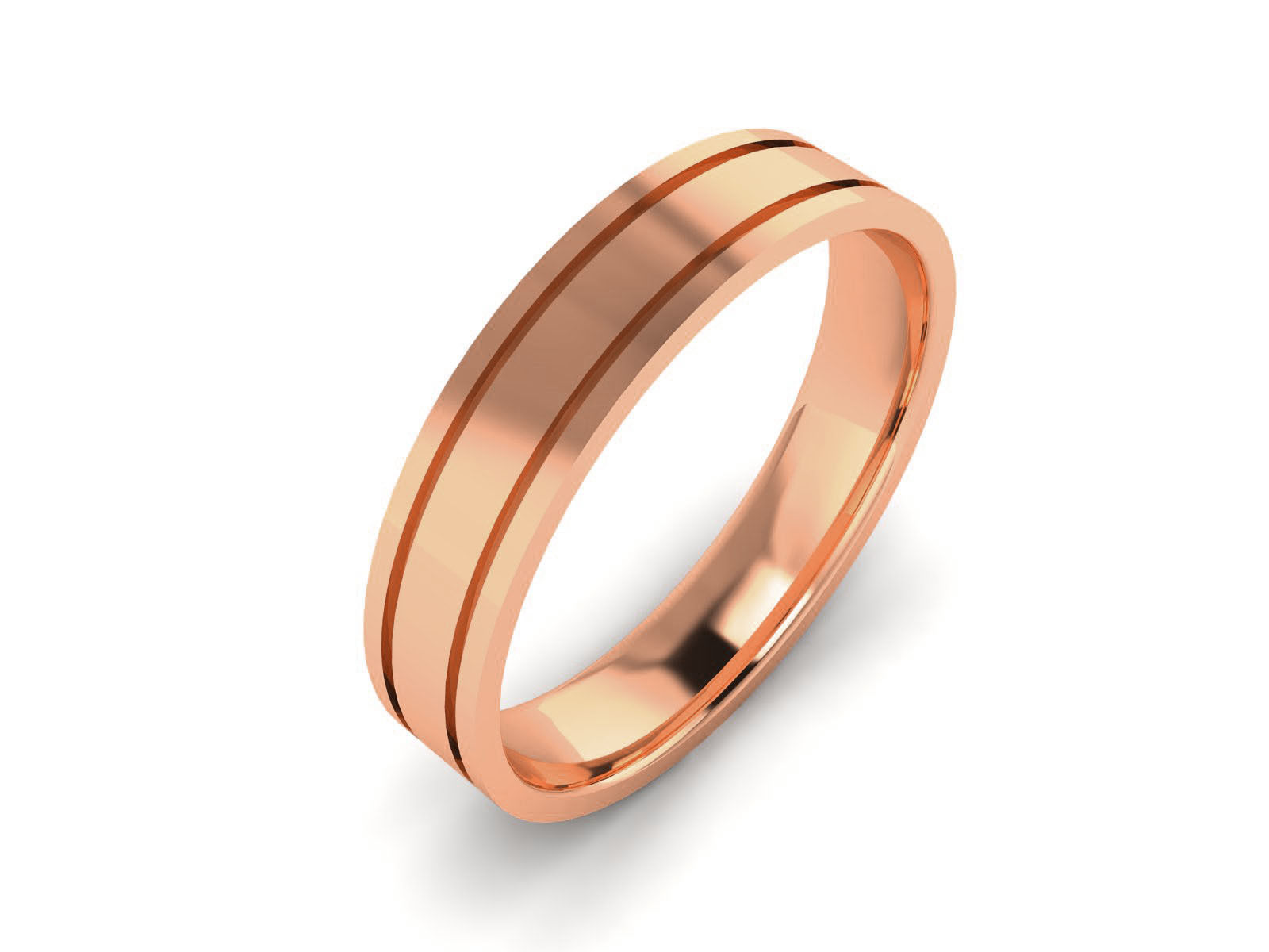 Plain Gold Band Ring 3dm render detail 3D print model_16