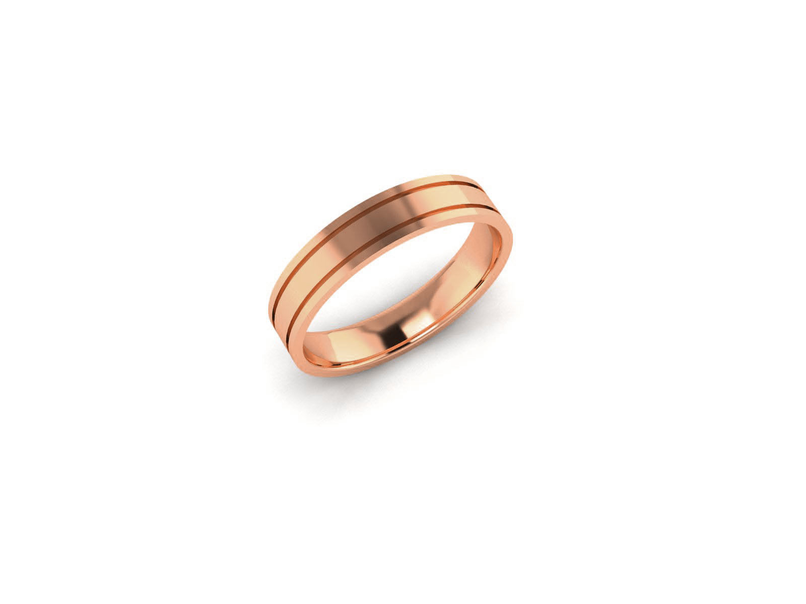 Plain Gold Band Ring 3dm render detail 3D print model_12