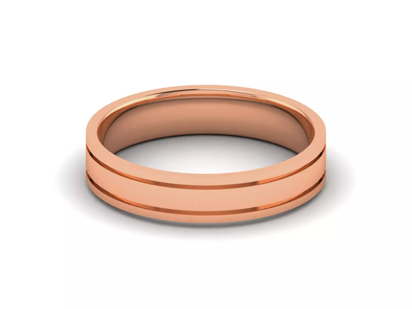 Plain Gold Band Ring 3dm render detail 3D print model_0