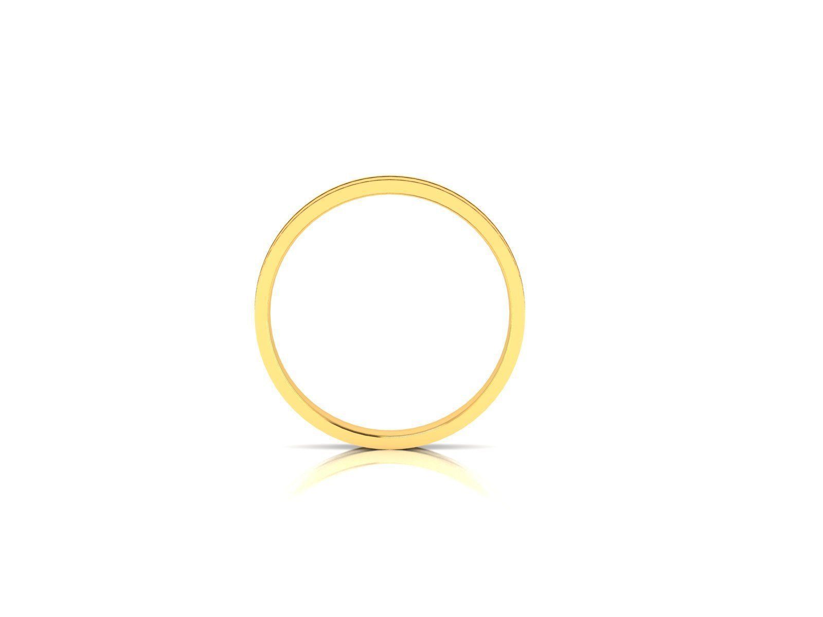 Plain Gold Band Ring 3dm render detail 3D print model_5