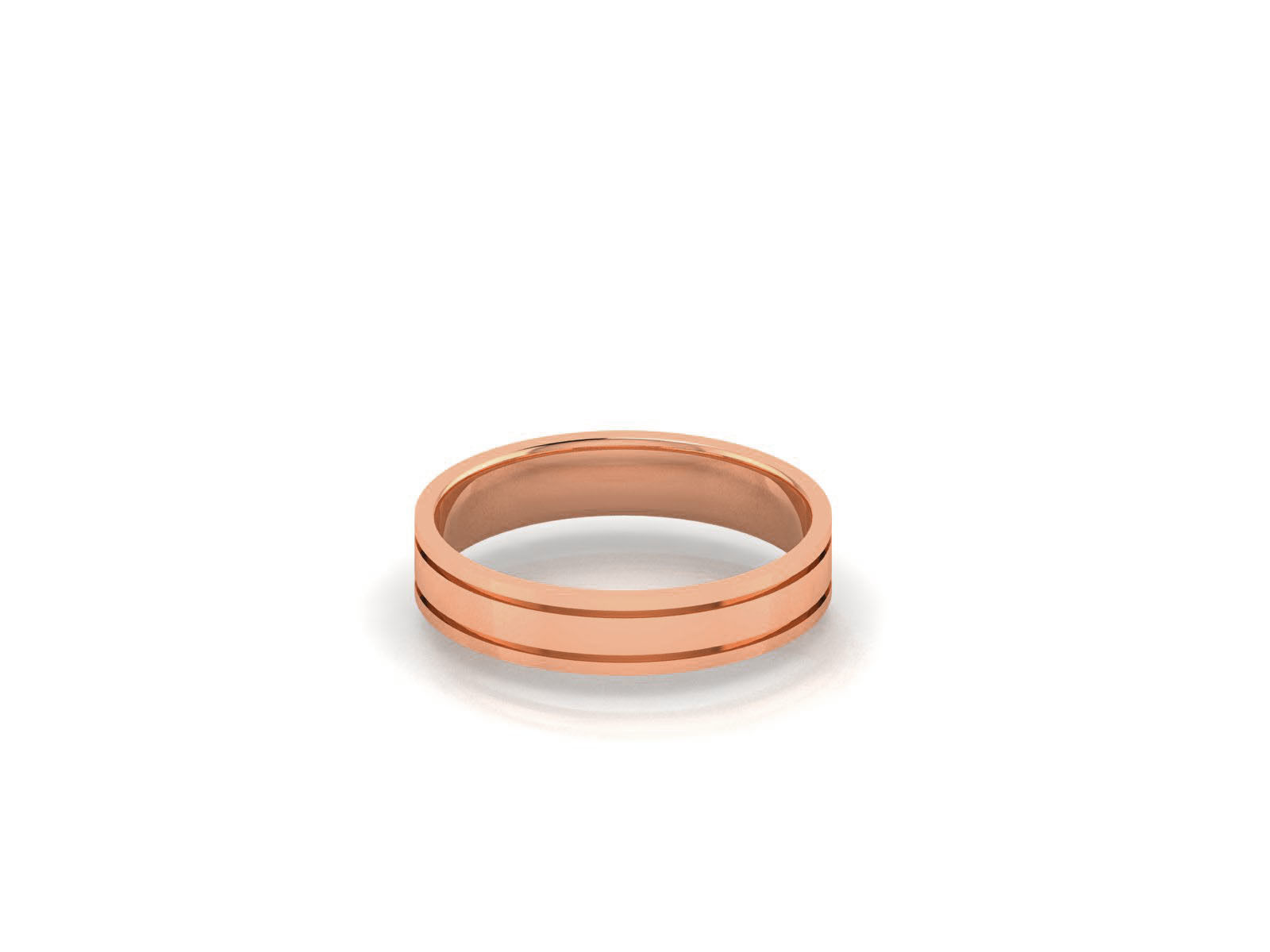 Plain Gold Band Ring 3dm render detail 3D print model_1