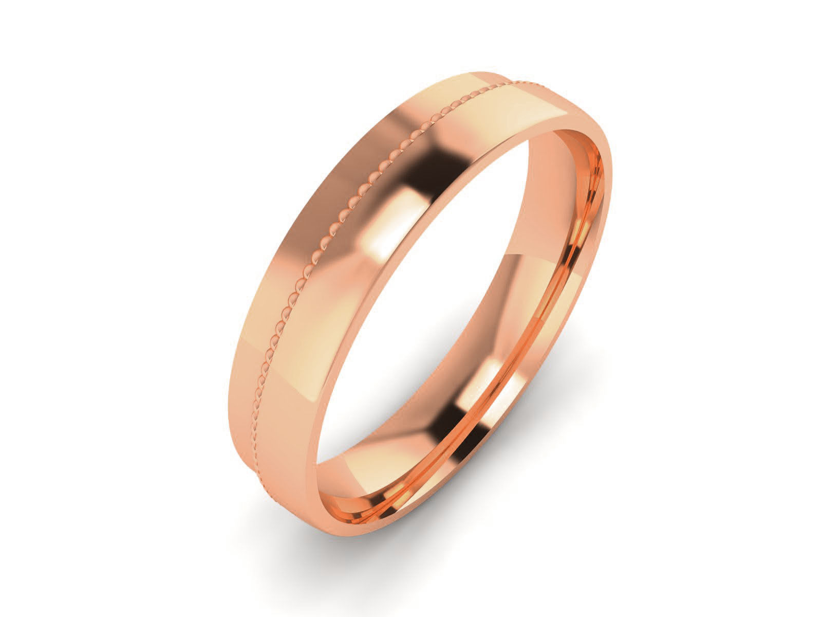 Plain Gold Band Ring 3dm render detail 3D print model_2