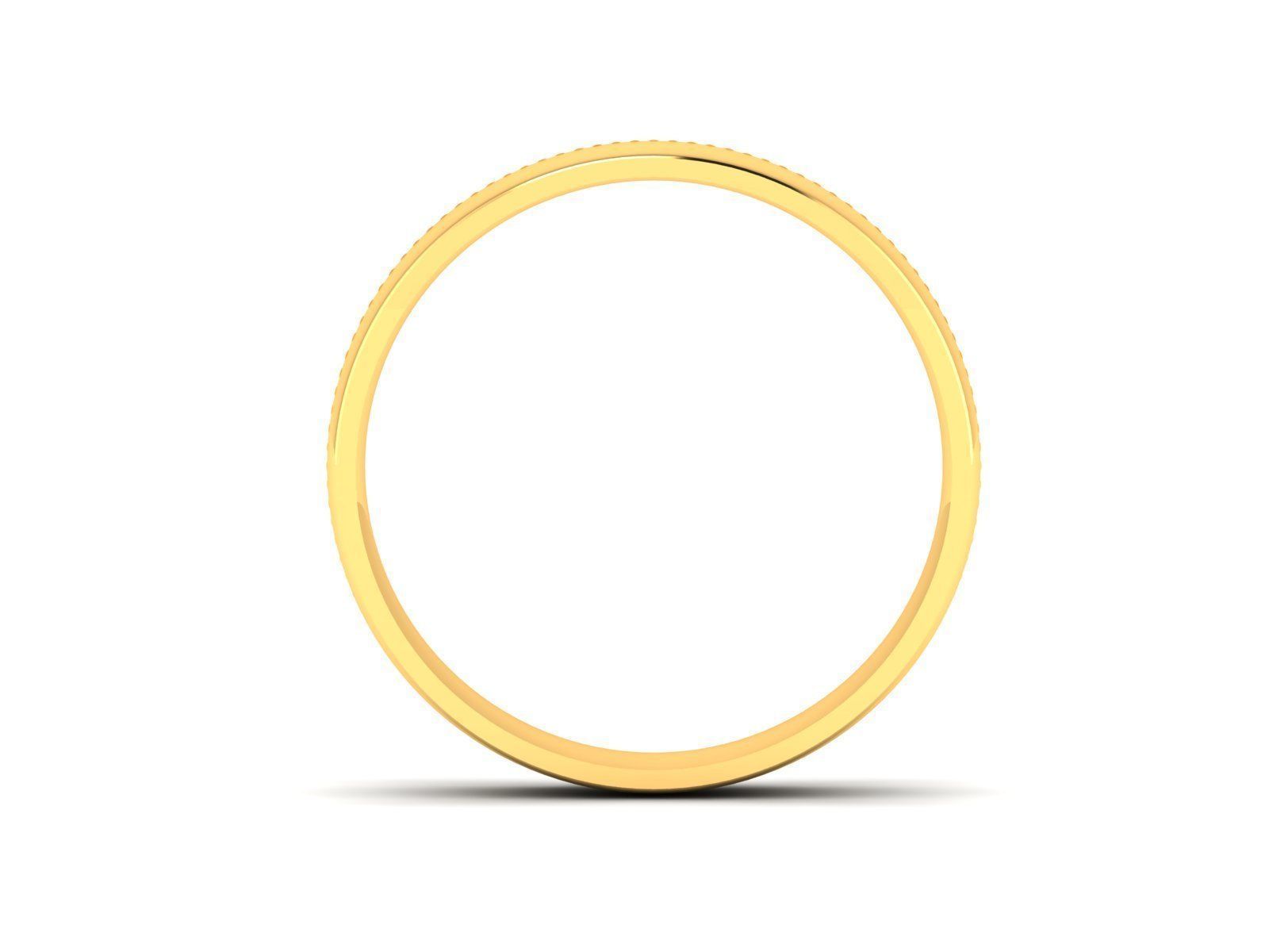 Plain Gold Band Ring 3dm render detail 3D print model_4