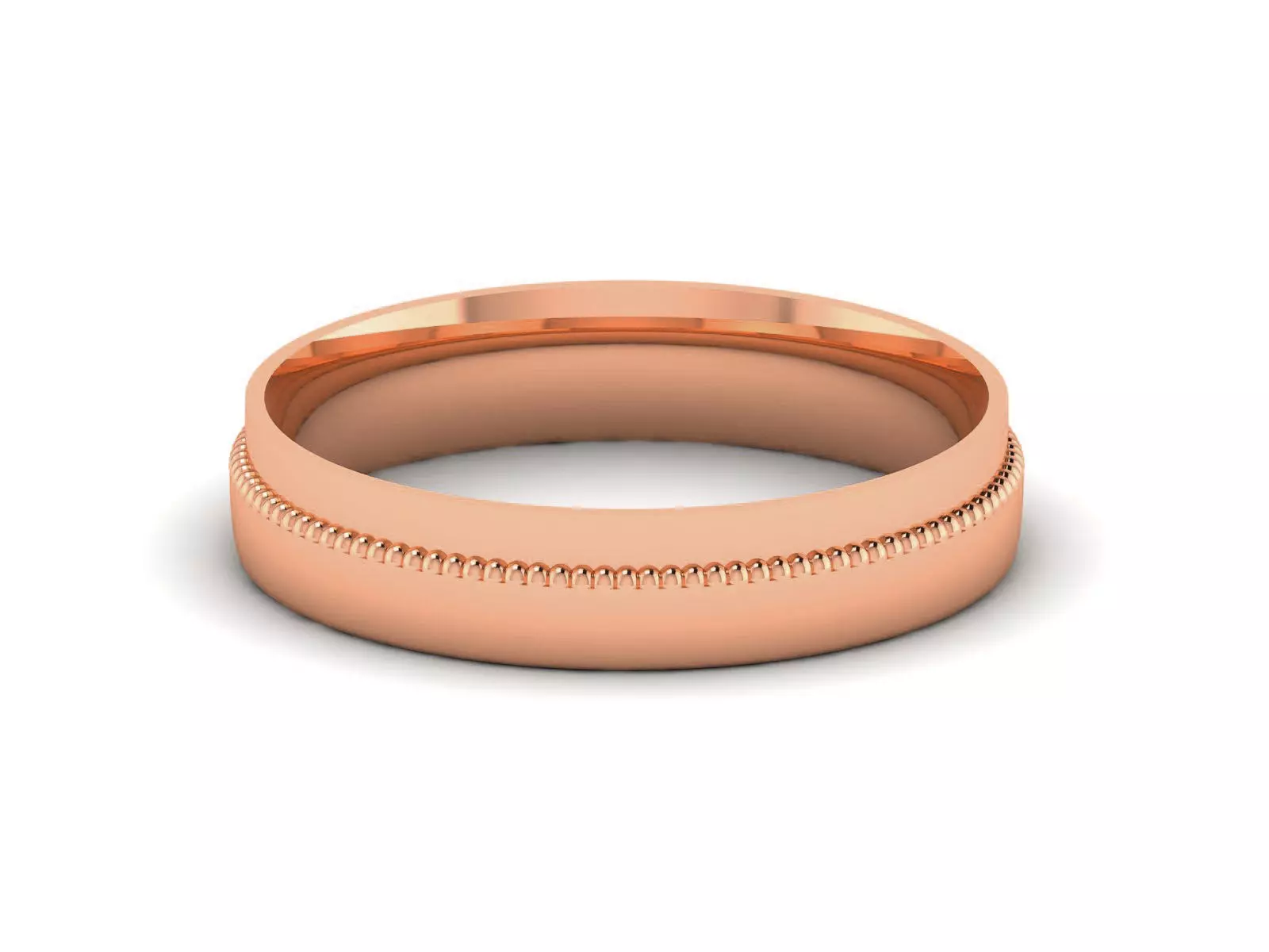 Plain Gold Band Ring 3dm render detail 3D print model_0