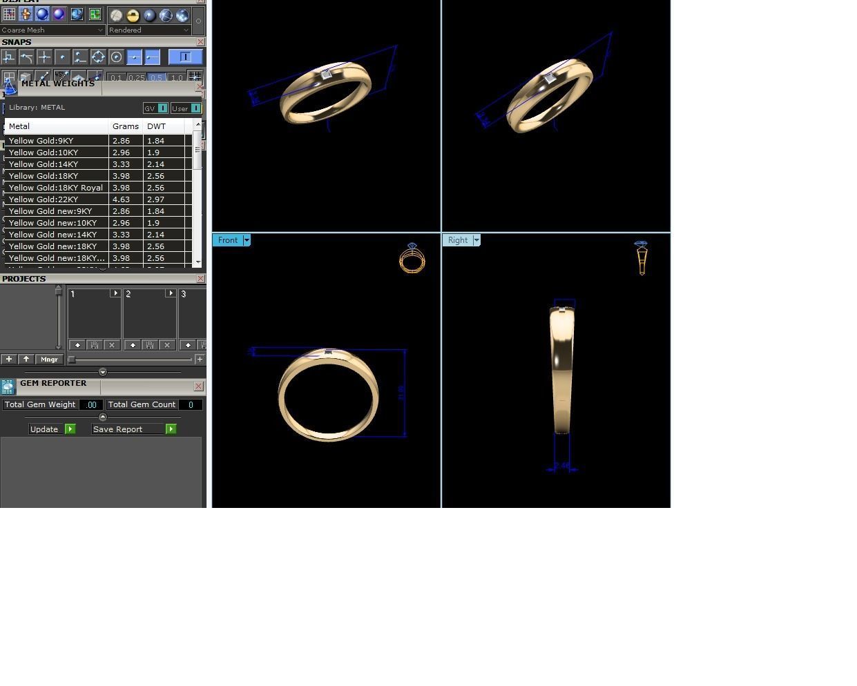 Diamond Band Ring 3dm render detail  3D print model_13