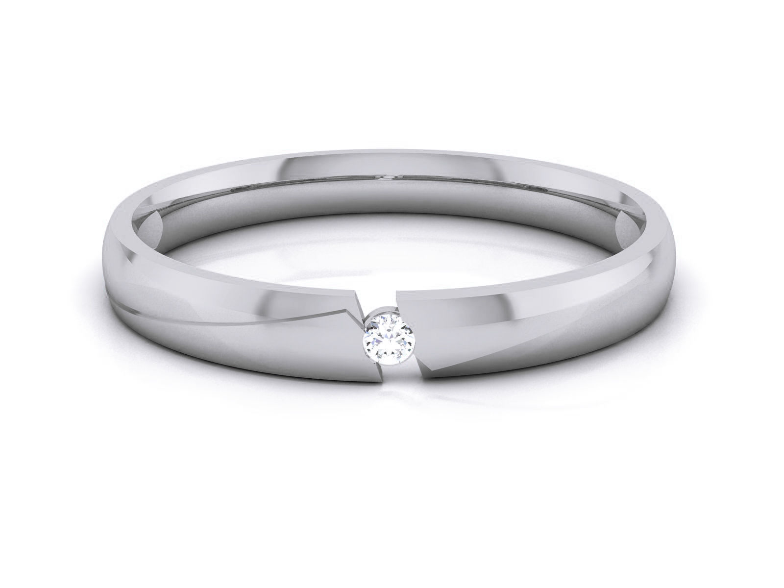 Diamond Band Ring 3dm render detail 3D print model_11