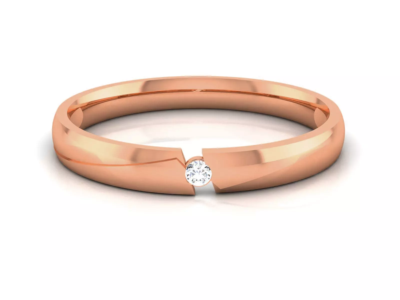 Diamond Band Ring 3dm render detail 3D print model_0