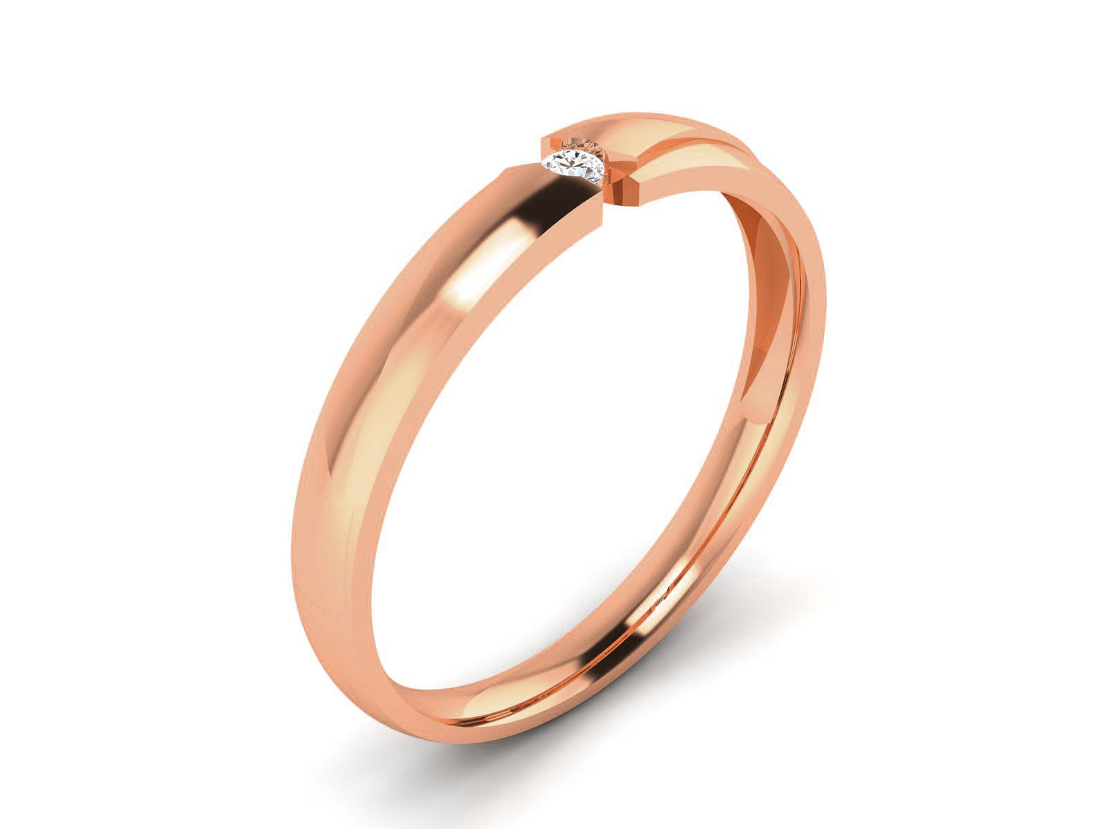 Diamond Band Ring 3dm render detail 3D print model_4