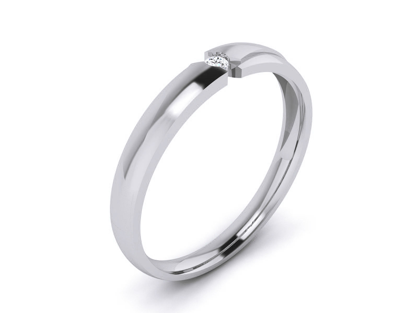 Diamond Band Ring 3dm render detail 3D print model_3