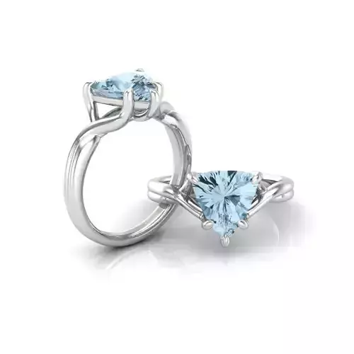 Trillion Solitaire ring  3D print model