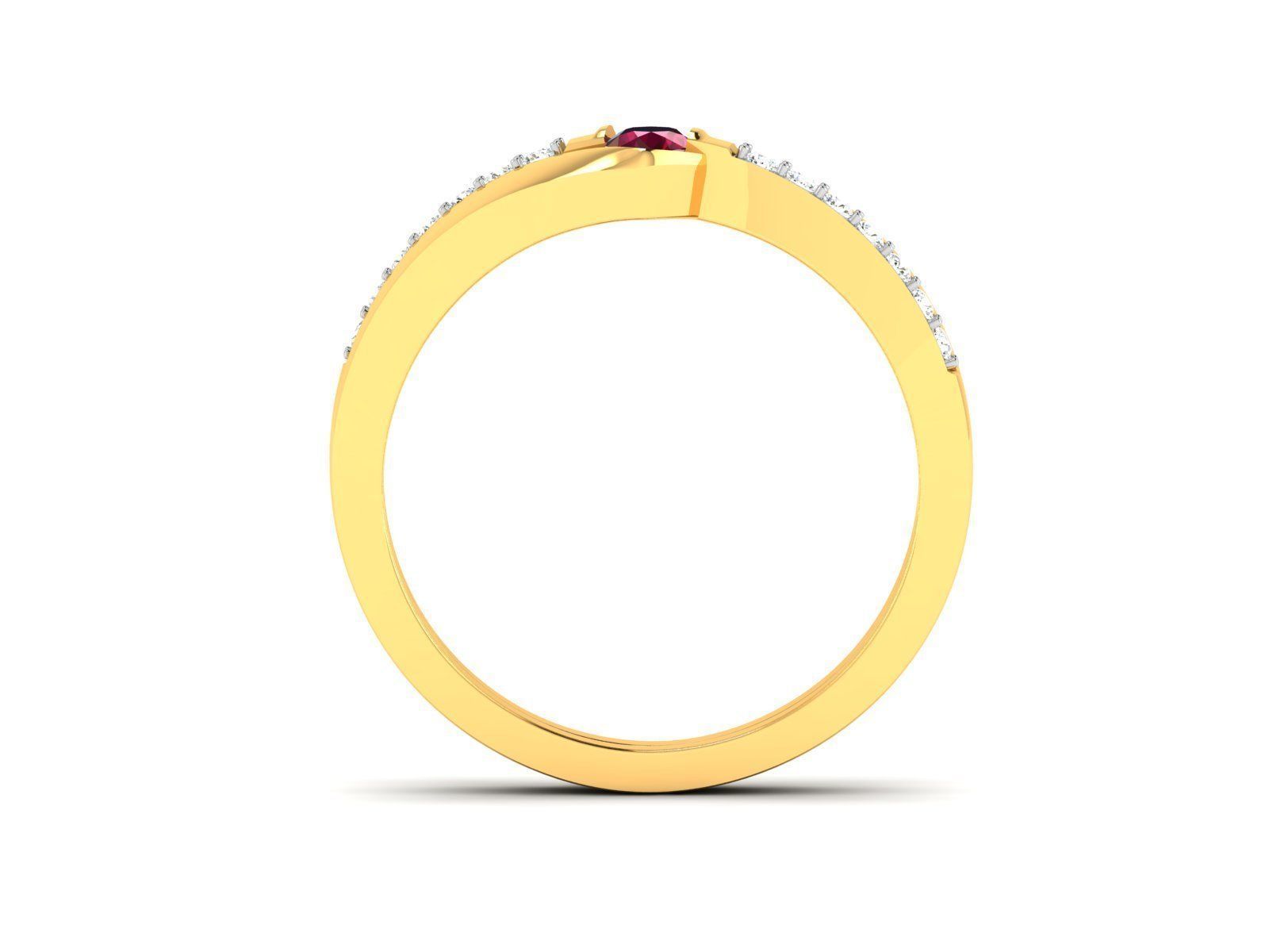 Diamond Band Ring 3dm render detail  3D print model_4