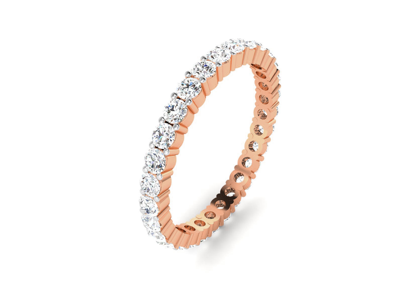 Diamond Band Ring 3dm render detail 3D print model_3