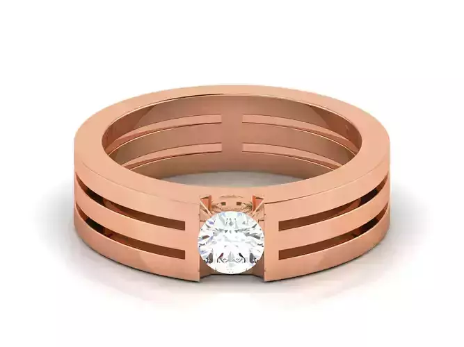 Diamond Band Ring 3dm render detail 