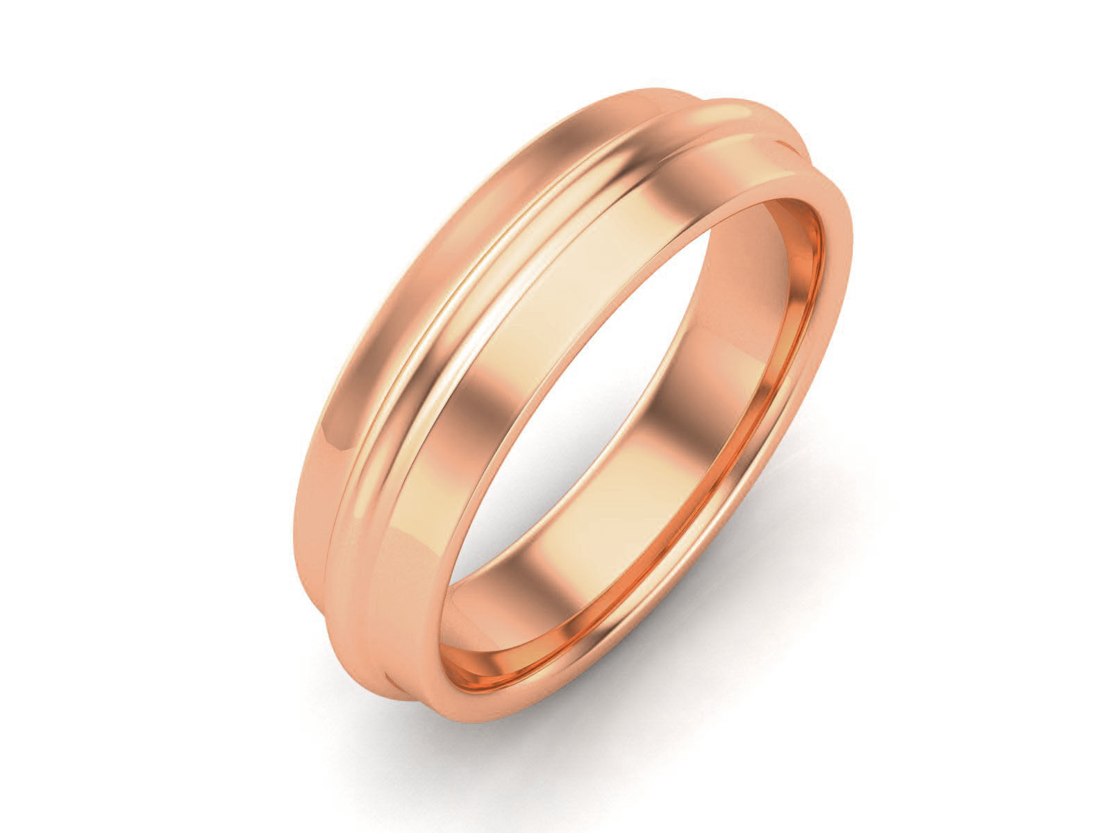 Plain Gold Band Ring 3dm render detail 3D print model_3