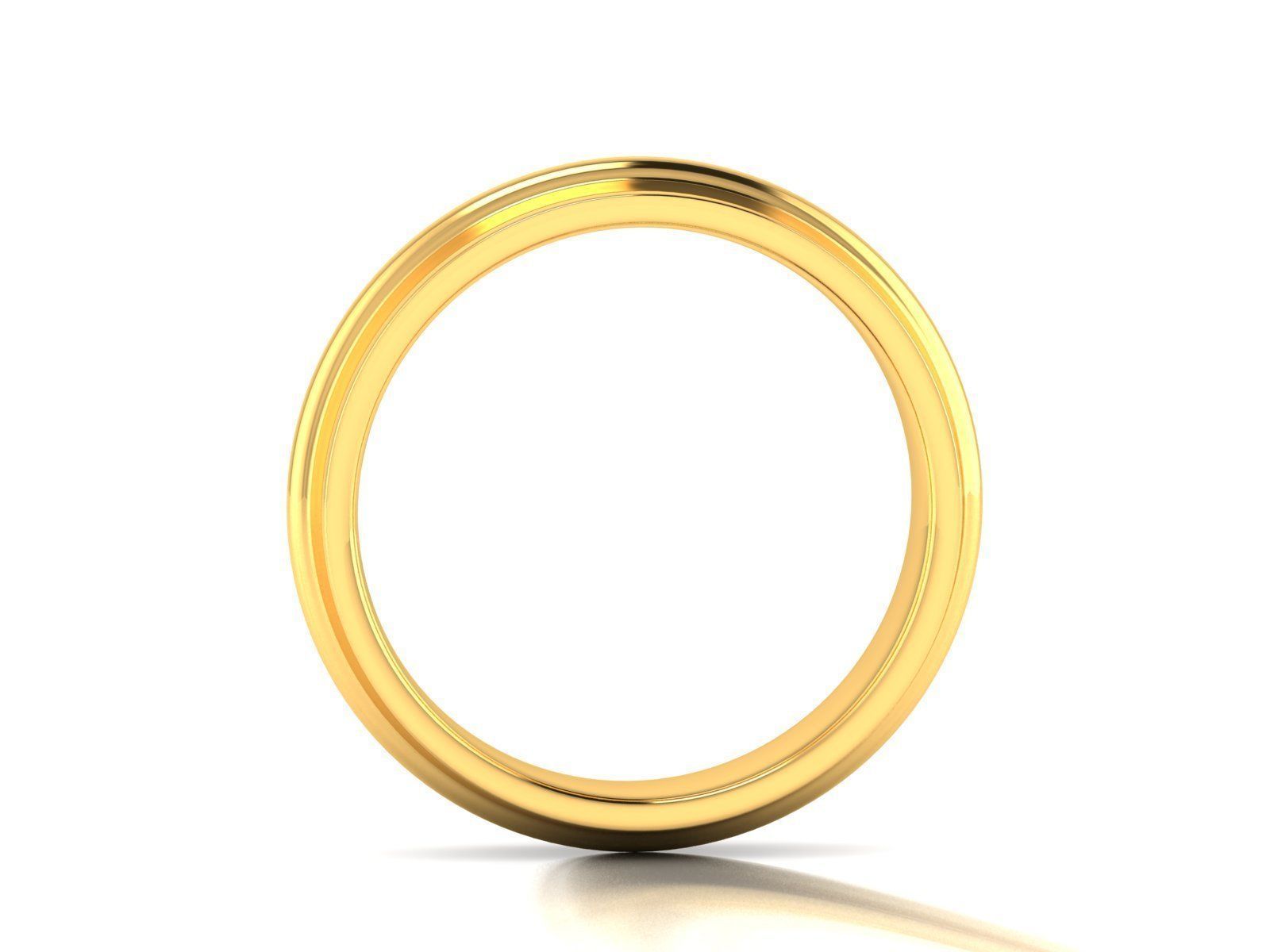 Plain Gold Band Ring 3dm render detail 3D print model_5