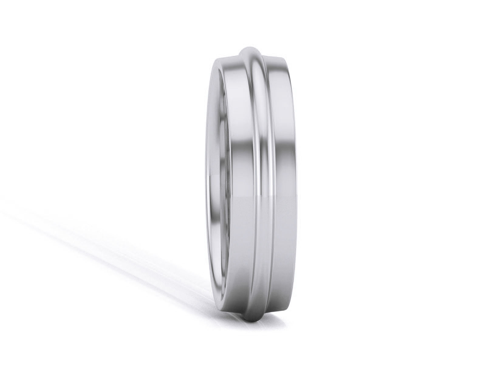 Plain Gold Band Ring 3dm render detail 3D print model_10