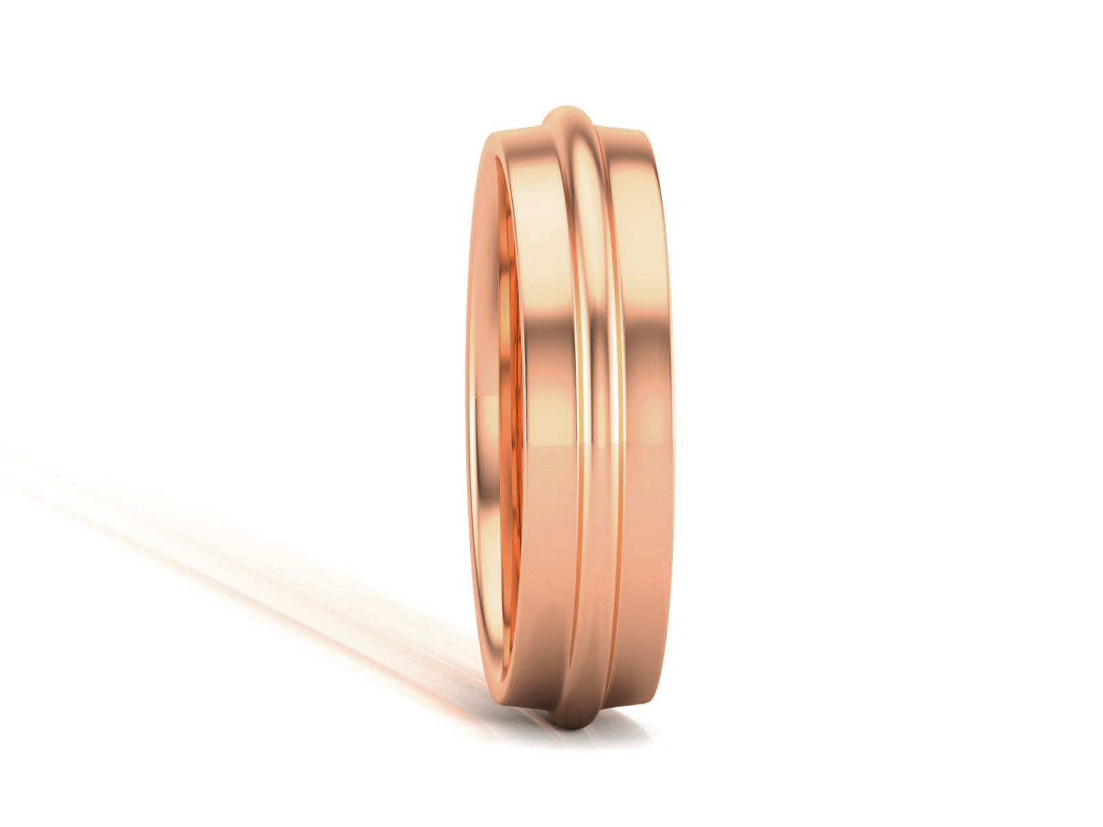 Plain Gold Band Ring 3dm render detail 3D print model_9
