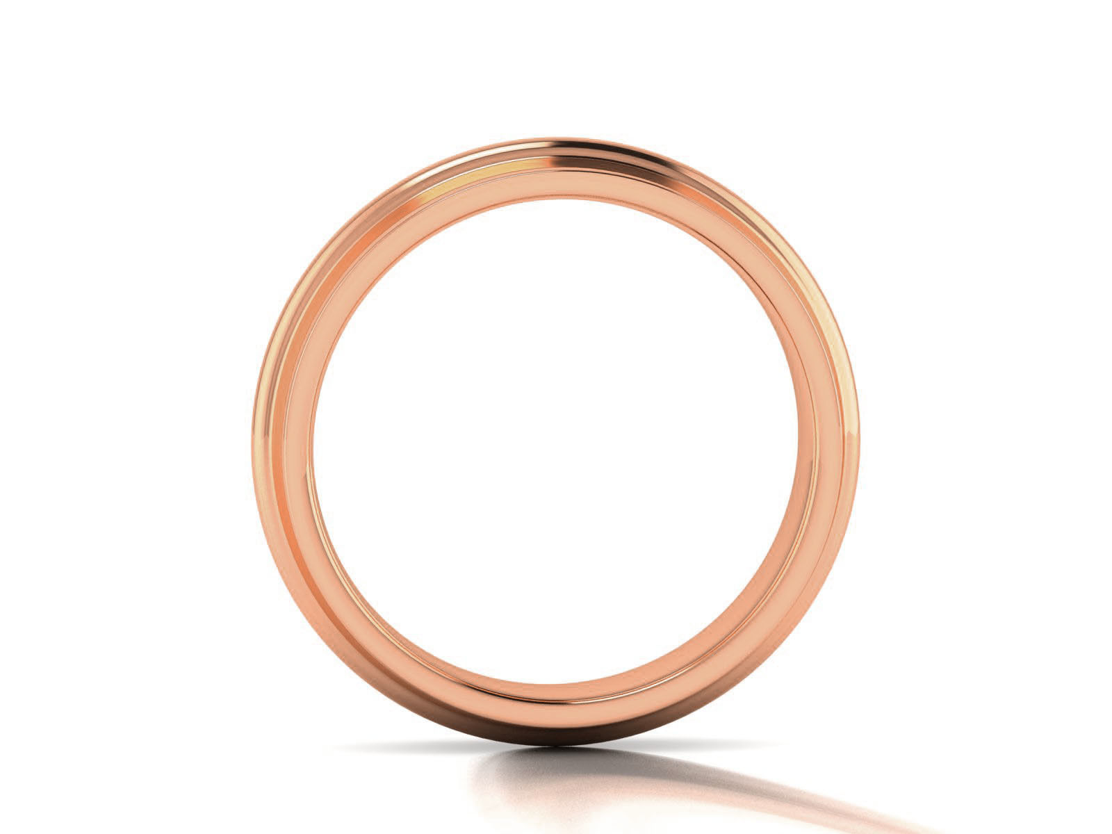 Plain Gold Band Ring 3dm render detail 3D print model_6
